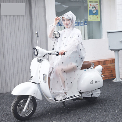 女性用単電池電動自転車 長身レインコートとレインストーム・プローフデザイン