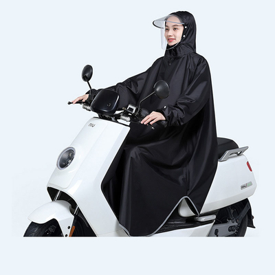 100%ポリエステルポンジで スタイリッシュな男性と女性の電気自転車ポンチョー