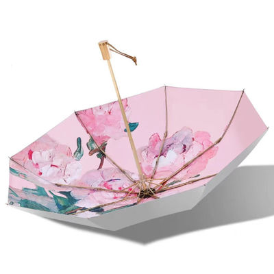 紫外線防護と風抵抗のためのチタンシルバー粘着剤日傘