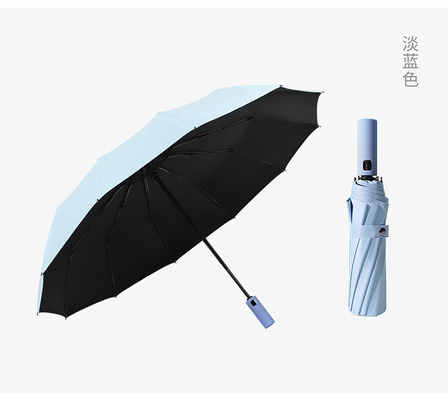 折りたたみ X305 完全自動 UV 傘 ブラック ヴィニール 防護 太陽 雨 ダブル 傘