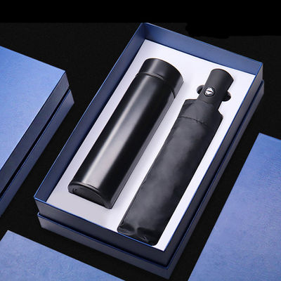 スチールフレームノートブック ビジネス広告のプロモーションのためのサーモスカップと傘セット