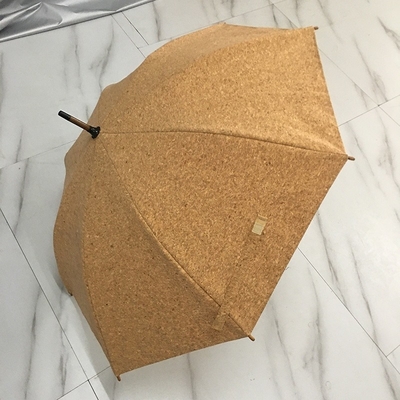 クリエイティブ 環境保護 コルク製布 ソーダ 布 傘 木製柄