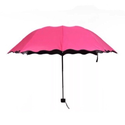 ミニマリストデザイン 魔法 UV 折りたたみ 太陽 雨 防風 花の傘