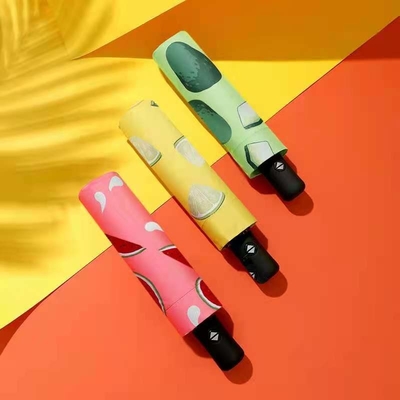 カラフルな夏風 オート傘 デザイン果物パターン印刷とUV保護
