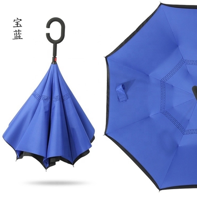 190T ポネギ布 オーダーメイド ダブルレイヤ C 形柄 逆の傘 ロゴプリント