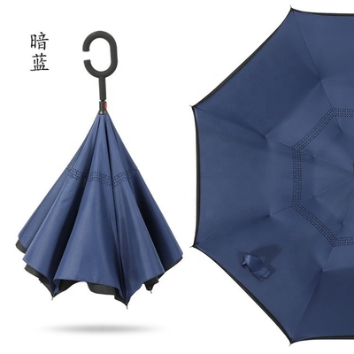 190T ポネギ布 オーダーメイド ダブルレイヤ C 形柄 逆の傘 ロゴプリント