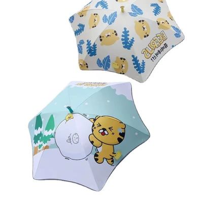 かわいい漫画 子供の傘 長いハンドルと自動ローラースケート機能