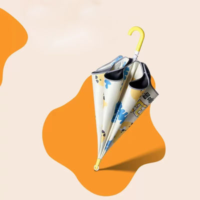 かわいい漫画 子供の傘 長いハンドルと自動ローラースケート機能