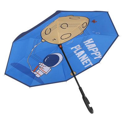 生徒のための傘 無料 長いハンドル 雨と日光保護 190T ポネーギ布