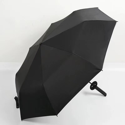 クリエイティブ サムライの剣柄 雨傘 大人用 防風 男性 女性 車傘