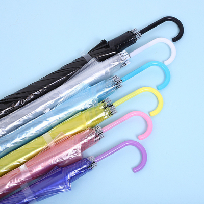 プラスチック クリエイティブ 小さい 新鮮 長い ハンドル 透明 傘 自動 オープン 機能