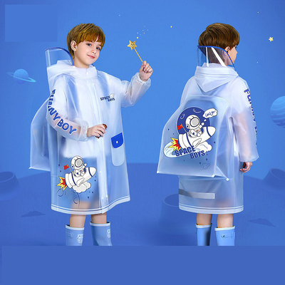 男の子と女の子 雨パンチョー 校用バッグ 100%EVA布 全身防水