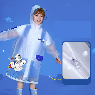 男の子と女の子 雨パンチョー 校用バッグ 100%EVA布 全身防水