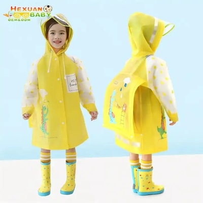 雨 から 子供 を 保護 し て ください 覆着 と 袖 を 備えた 再 使用 できる 雨 ポンチョ