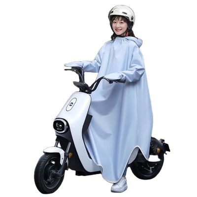 100%ポリエステルポンジで スタイリッシュな男性と女性の電気自転車ポンチョー