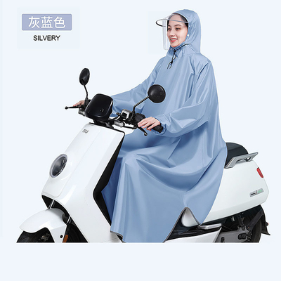 100%ポリエステルポンジで スタイリッシュな男性と女性の電気自転車ポンチョー