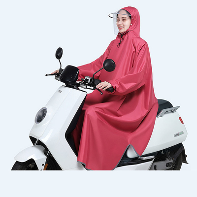 100%ポリエステルポンジで スタイリッシュな男性と女性の電気自転車ポンチョー