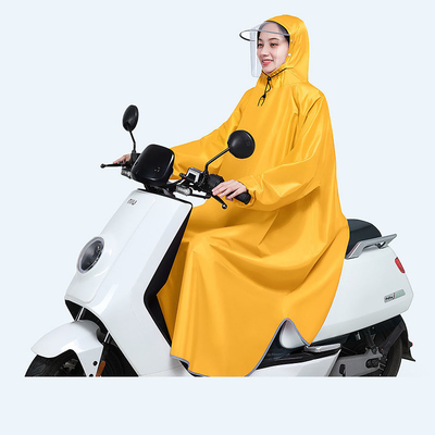 100%ポリエステルポンジで スタイリッシュな男性と女性の電気自転車ポンチョー