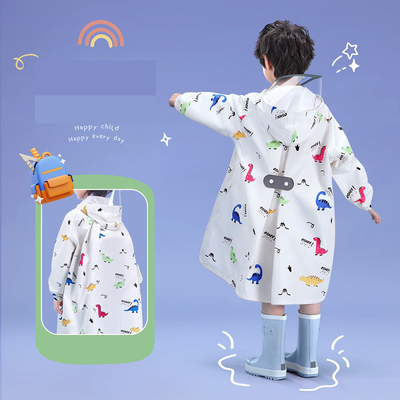 学校用バッグ付き 子供用レインコート EVA素材 普通のサイズ カスタマイズされた色