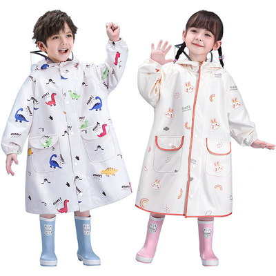 学校用バッグ付き 子供用レインコート EVA素材 普通のサイズ カスタマイズされた色