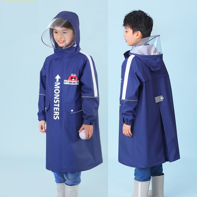 オーダーメイドロゴ印刷 男の子と女の子のための子供のレインコート 学校服