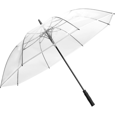メタルフレーム 透明な雨カバーのための自動ロングハンドルPOE傘