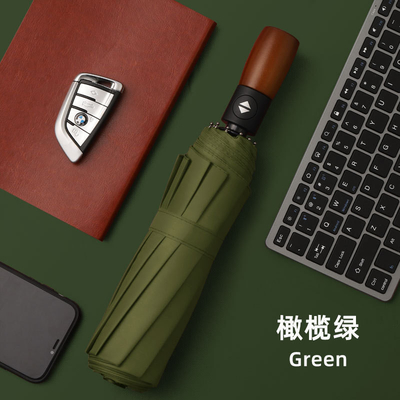 23インチ ファイバーグラスフレーム 自動開け木柄付きビニール傘