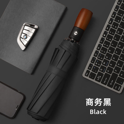 23インチ ファイバーグラスフレーム 自動開け木柄付きビニール傘
