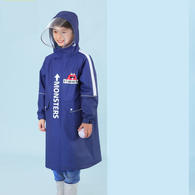 2023 子供のレインコート 男の子の小学校 防水服 バッグとポンチョー