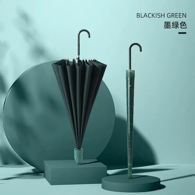 190T ポンギ 密度 印刷 ロゴ ロング ハンドル ストレート 傘 ビジネス ギフト