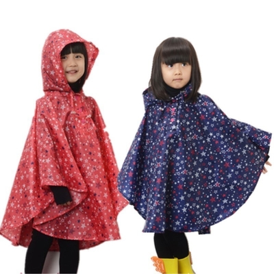 幼稚園 バックパック 男の子と女の子 プリンタ スターズ 薄いキャップ レインコート ポリエステル