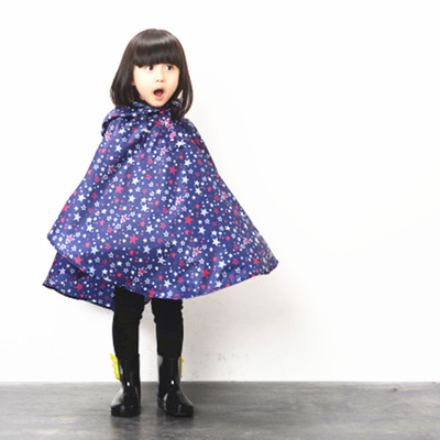幼稚園 バックパック 男の子と女の子 プリンタ スターズ 薄いキャップ レインコート ポリエステル