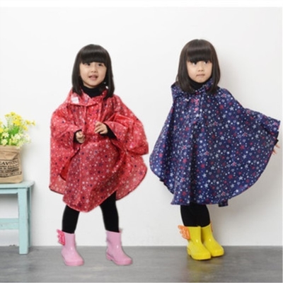 幼稚園 バックパック 男の子と女の子 プリンタ スターズ 薄いキャップ レインコート ポリエステル