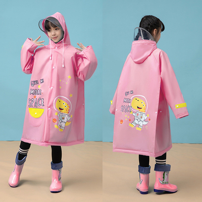 雨の日には絶対に着用すべき 子供用のEVAレインコート 漫画デザインと全身カバー
