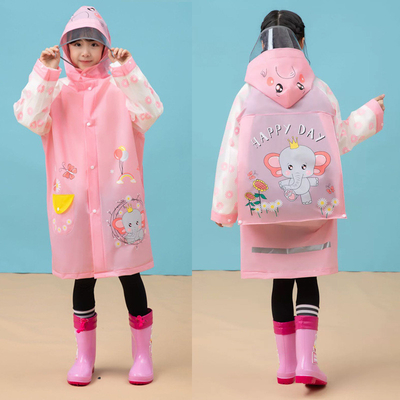 雨の日には絶対に着用すべき 子供用のEVAレインコート 漫画デザインと全身カバー