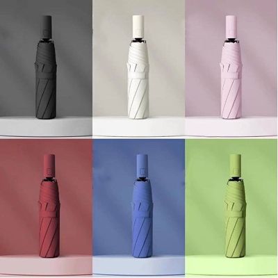 男性と女性の コンパクト 折りたたみ可能な三重ガラス繊維枠 旅行用の太陽紫外線傘