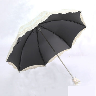 蕾の刺身プリンセス傘 2-3 折りたたみ 手動制御 雨と太陽のために完璧