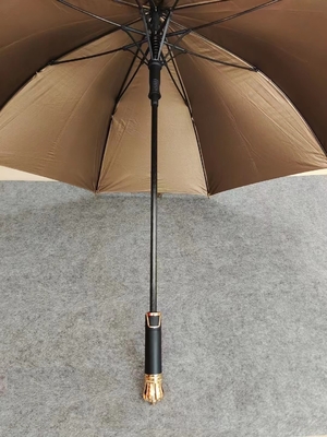 金と黒で覆われた直直のオートオープン傘 ビジネスプレゼントのためのカスタムプリント