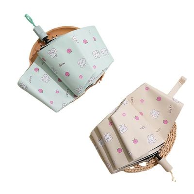 ゴムで覆われたハンドル 日焼け止め 漫画 動物 日傘 携帯用