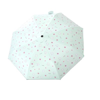 ゴムで覆われたハンドル 日焼け止め 漫画 動物 日傘 携帯用