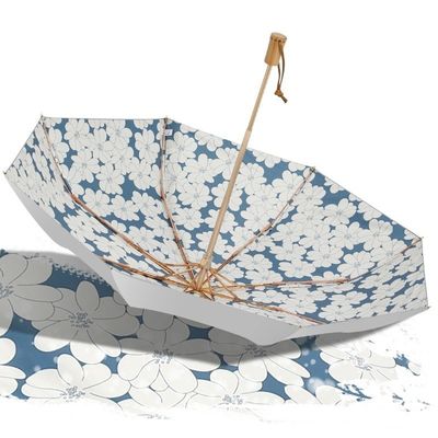 紫外線防護と風抵抗のためのチタンシルバー粘着剤日傘