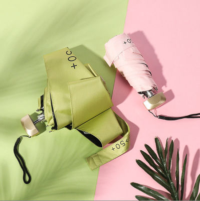 女の子 ミニ ポケット 傘 カスタム 印刷 ロゴ 5 折り ヴィニール 紫外線 保護 日傘