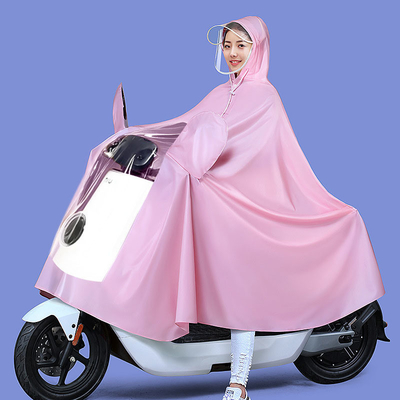 日用品 電動車 レインウェア 使い捨て用ではない 一品 レインコート PVC カラー ポンチョ