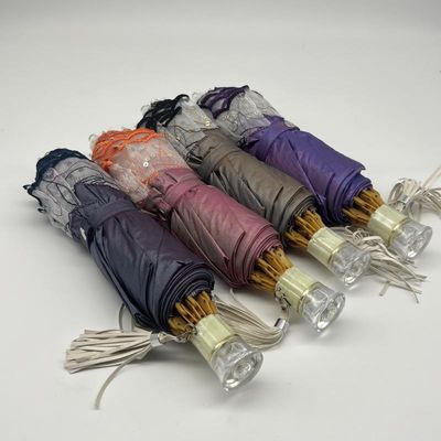 風力抵抗機能と軽量デザインのセキン刺身ローズ成人の傘