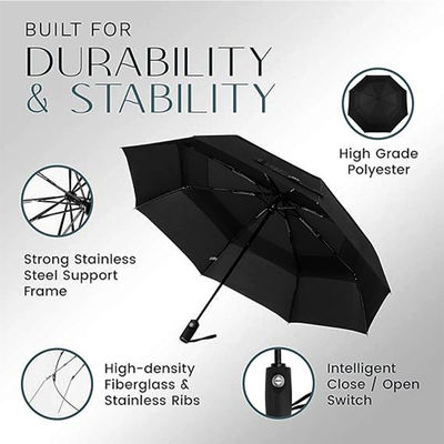 カスタム ロゴ ダブル 折りたたみ 傘 1 クリック オープン 旅行 傘 広告 ギフト
