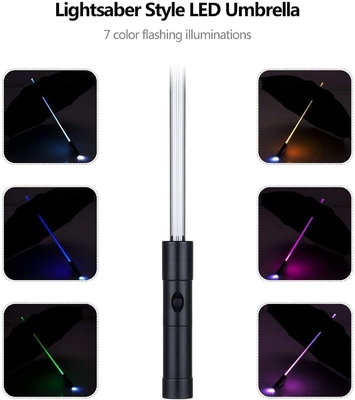 スカンジナビアライト カタナ傘 LEDライト サムライ剣デザイン 190Tナイロン布