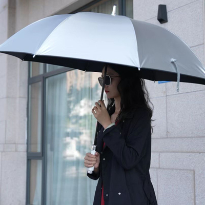 半自動 27インチ 8Kゴルフ雨傘 防水チタン シルバー傘