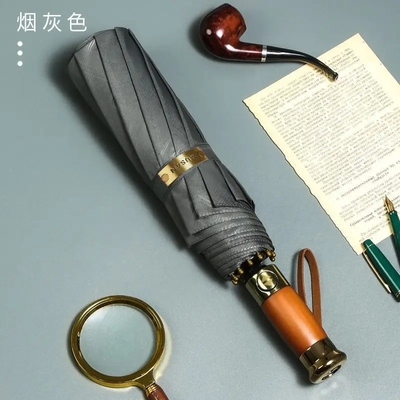 全自動 軽量 豪華 ビジネス 傘 オーダーメイド ロゴと 木製 ハンドル