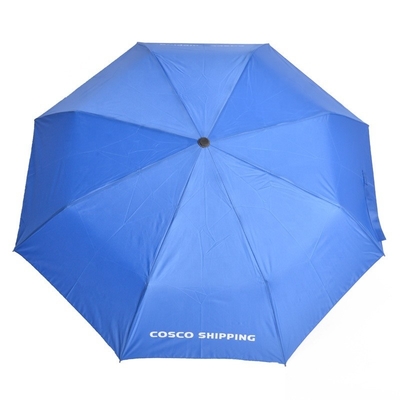 カスタムロゴ 旅行用品のための3つ折りたたみの傘 ポリエステル 雨と太陽 折りたたみの傘