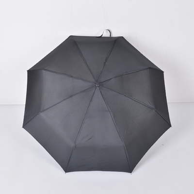 カスタムロゴ 旅行用品のための3つ折りたたみの傘 ポリエステル 雨と太陽 折りたたみの傘